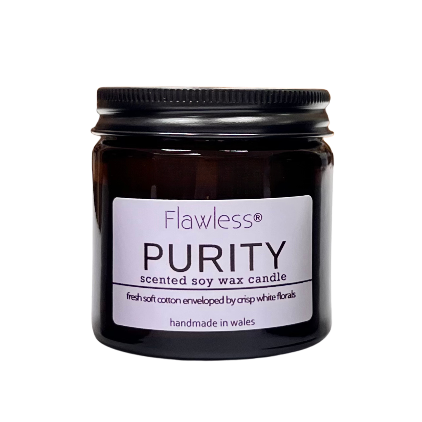 Clean Cotton and Baby Powder Vegan Soy Wax Candle - Purity