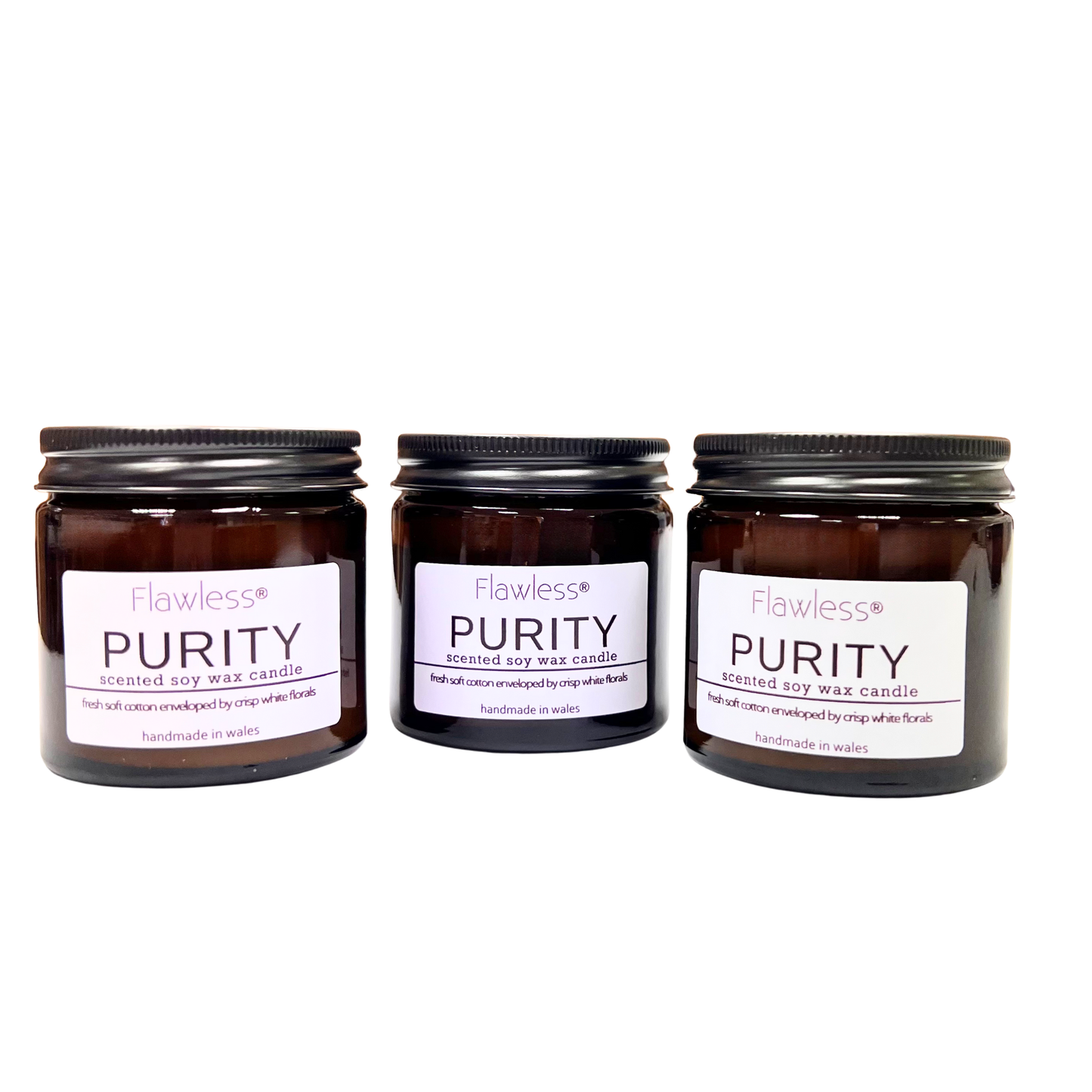 Clean Cotton and Baby Powder Vegan Soy Wax Candle - Purity
