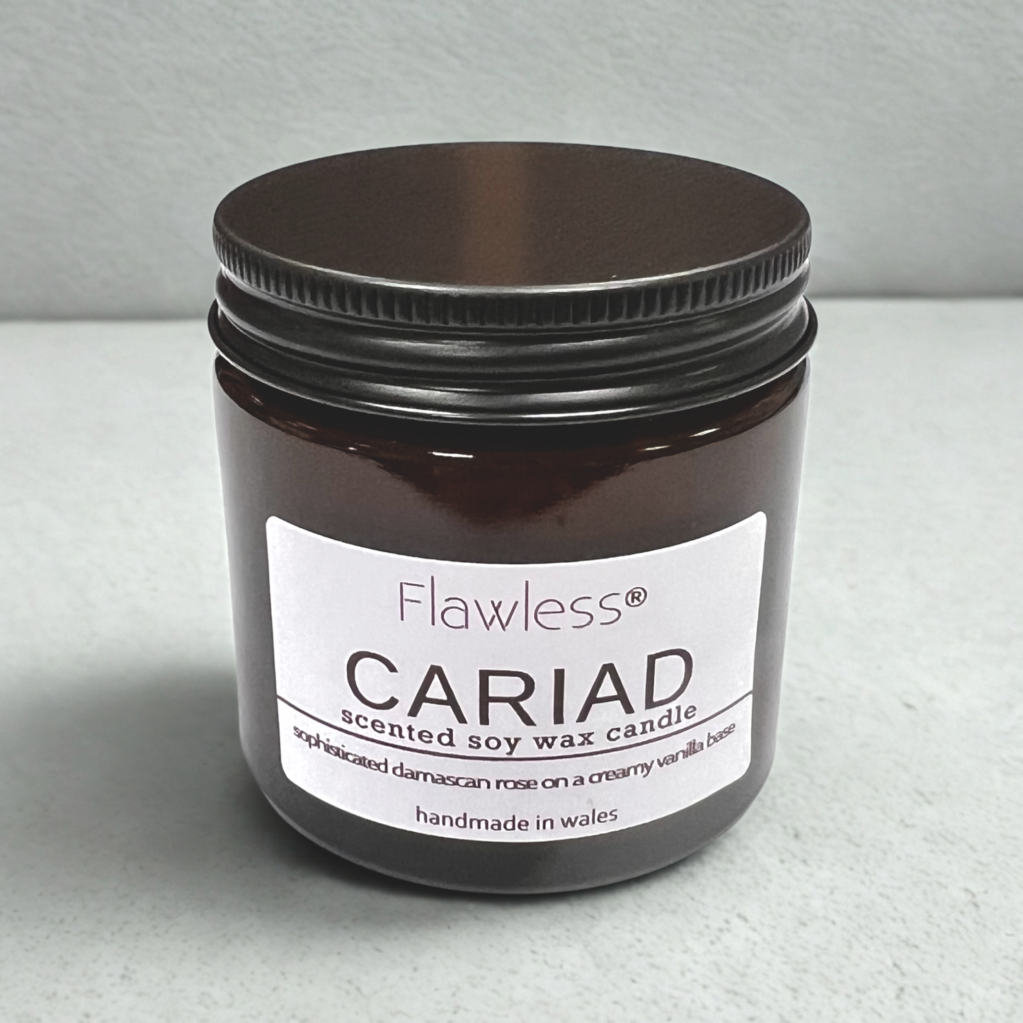Rose and Vanilla Vegan Scented Candle - Cariad