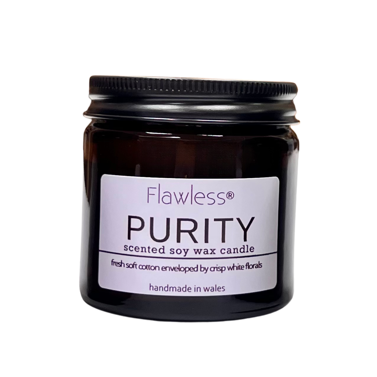 Clean Cotton and Baby Powder Vegan Soy Wax Candle - Purity