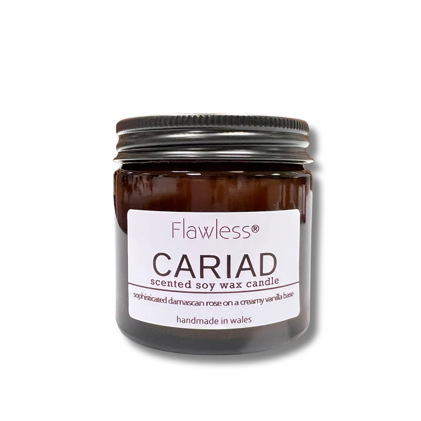 Rose and Vanilla Vegan Scented Candle - Cariad