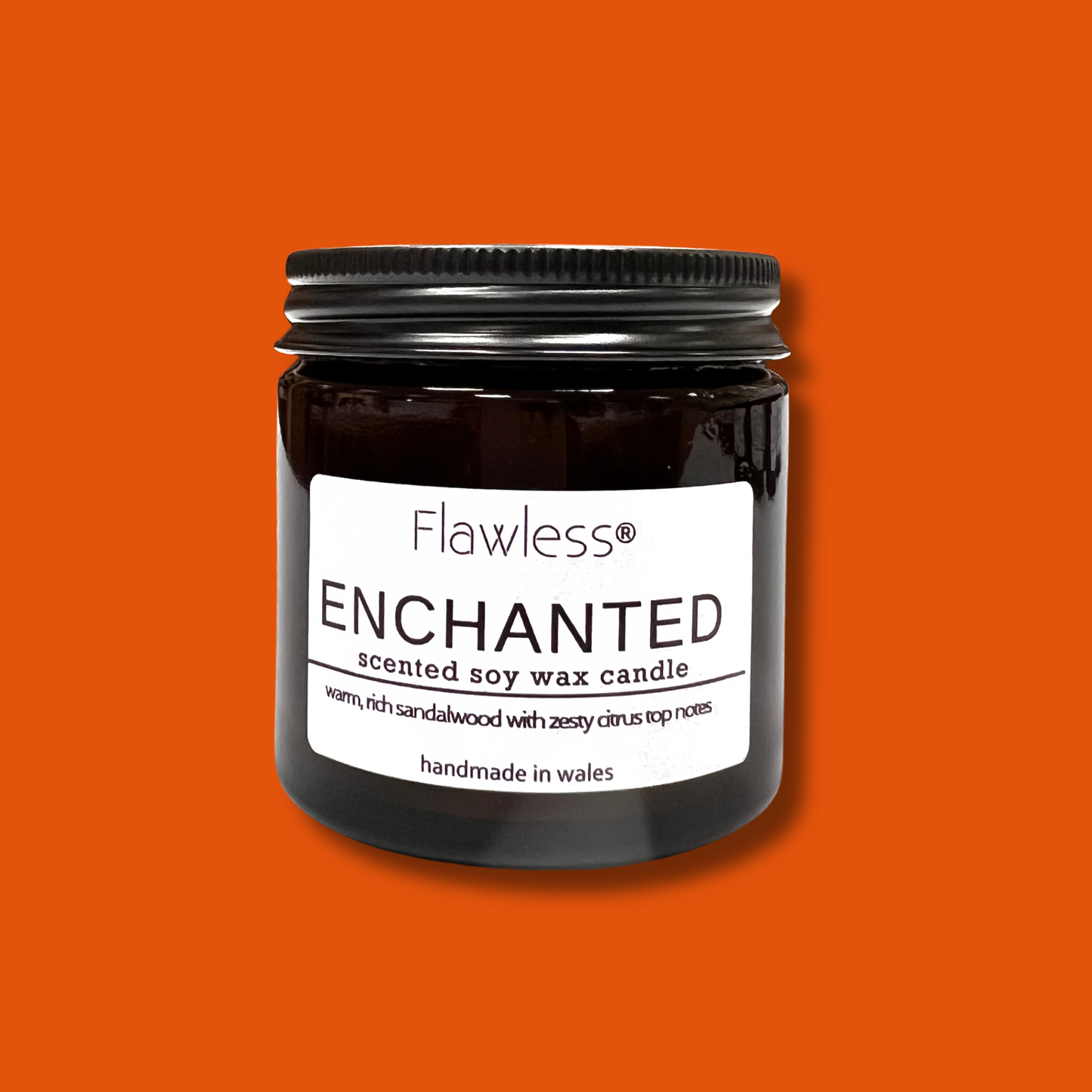 Sandalwood, Amber and Citrus Scented Candle - Enchanted