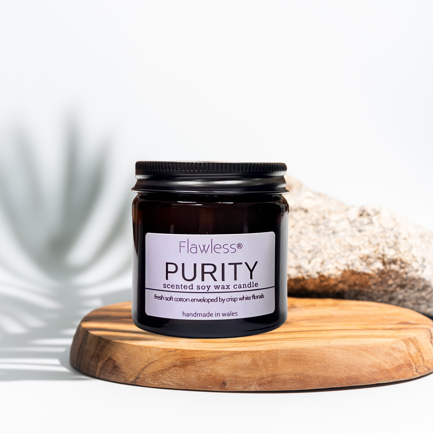 Clean Cotton and Baby Powder Vegan Soy Wax Candle - Purity