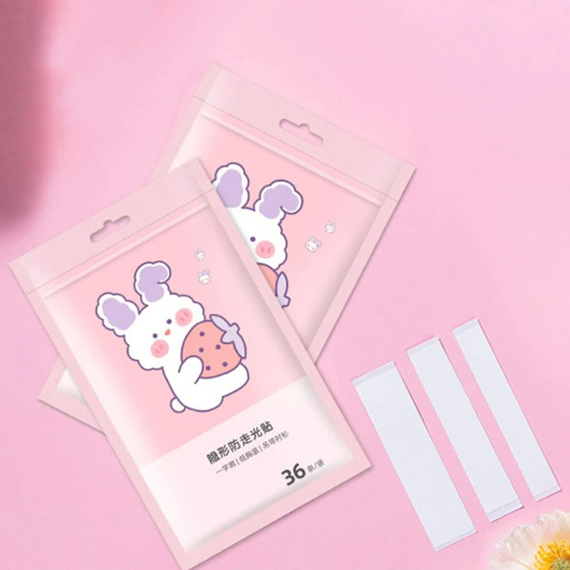 36/50Pcs Transparent Double Sided Tape for Clothing Dress Body Skin Anti-Exposure Adhesive Sticker Strips