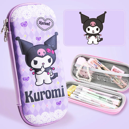 Sanrio Kawaii 3D Cinnamoroll Anime Pencil Case Cute Melody Large Capacity Pen Holder Girls Boy Kids School Stationery Box Gift