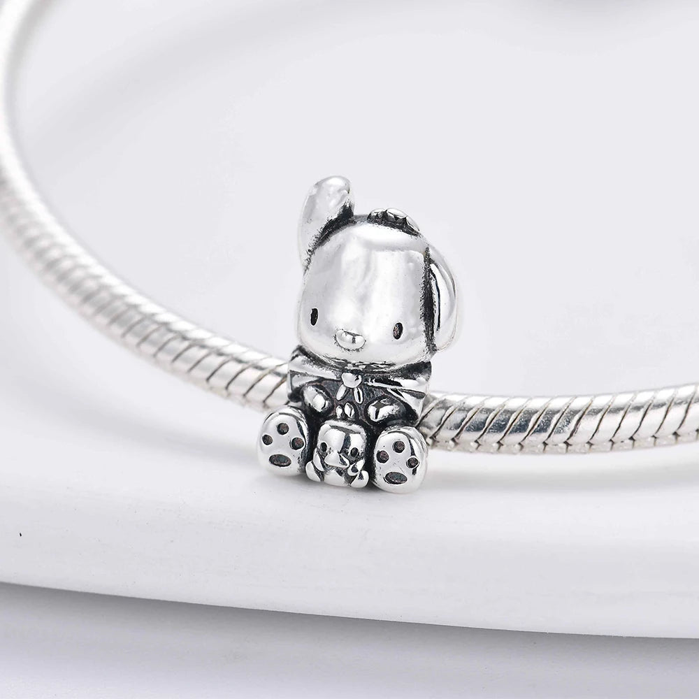 Silver 925 Original Miniso Hello Kitty Sanrio Kuromi Melody Big-Eyed Frog Charms Fit Women Jewelry Bracelet Beads Pendant Charm