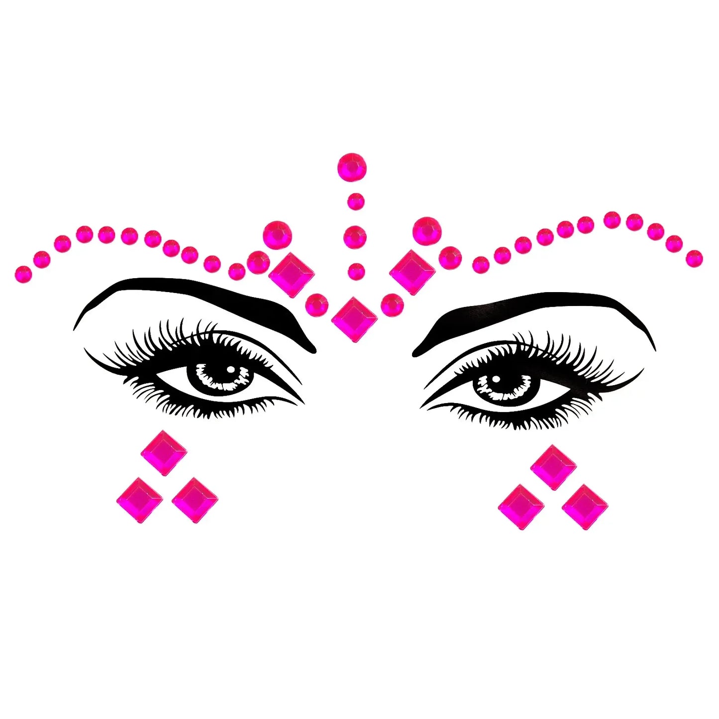 1pcs Festival Face Jewels Crystal Body Stickers Make Up Face Gems Glitter Rhinestones Face Sticker for Festival Party Dress Up