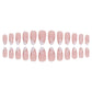 24PCS/1BOX Droplet shaped Double layered French Dress Sweet Nail Patch Bright Light Color Fake Nail