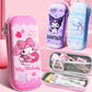 Sanrio Kawaii 3D Cinnamoroll Anime Pencil Case Cute Melody Large Capacity Pen Holder Girls Boy Kids School Stationery Box Gift