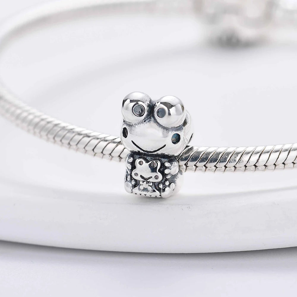 Silver 925 Original Miniso Hello Kitty Sanrio Kuromi Melody Big-Eyed Frog Charms Fit Women Jewelry Bracelet Beads Pendant Charm