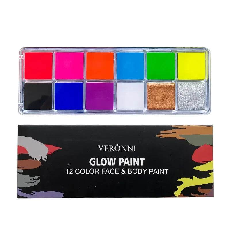 20 Color Sfx Children's Adult Painting Set Halloween Party Makeup Fancy Dress Beauty Palette Face Body Painting Oil and Brush