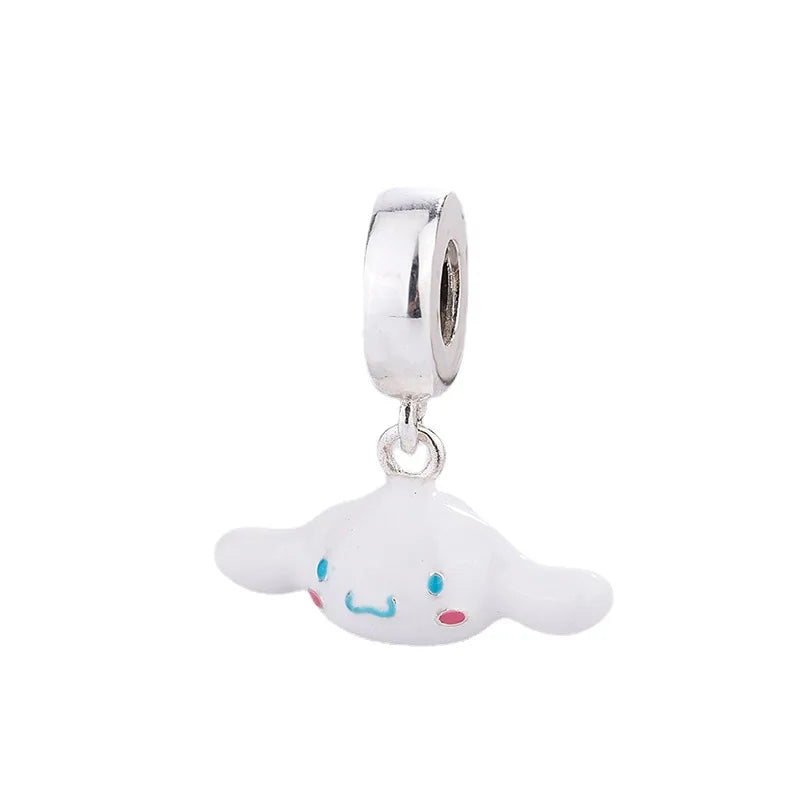 Silver 925 Original Miniso Hello Kitty Sanrio Kuromi Melody Big-Eyed Frog Charms Fit Women Jewelry Bracelet Beads Pendant Charm
