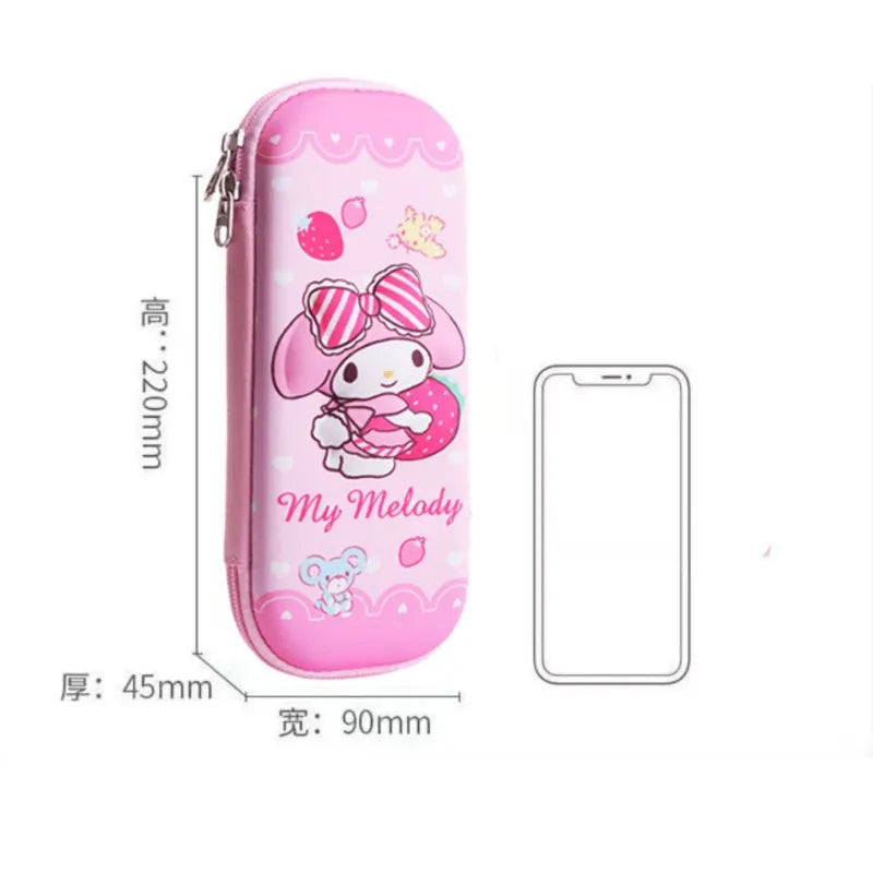 Sanrio Kawaii 3D Cinnamoroll Anime Pencil Case Cute Melody Large Capacity Pen Holder Girls Boy Kids School Stationery Box Gift