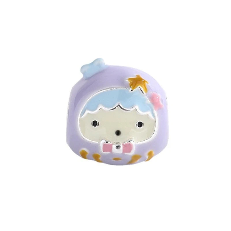Silver 925 Original Miniso Hello Kitty Sanrio Kuromi Melody Big-Eyed Frog Charms Fit Women Jewelry Bracelet Beads Pendant Charm