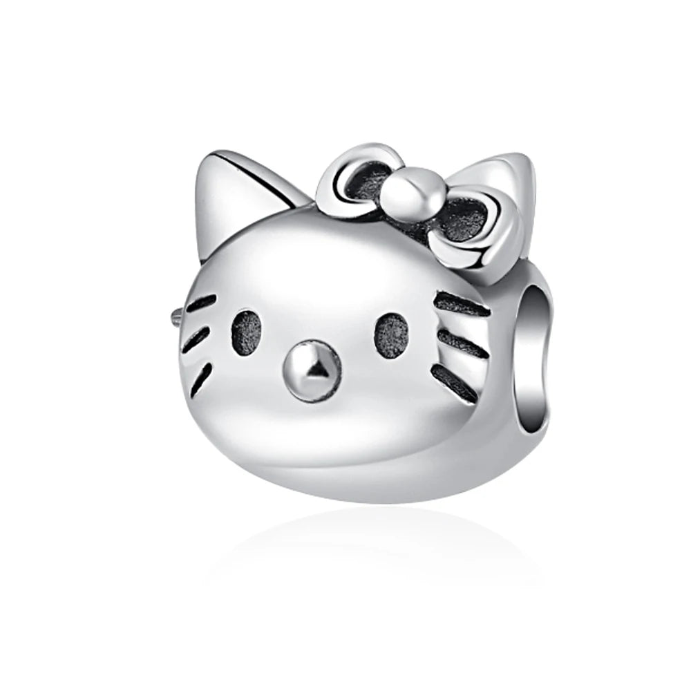 Silver 925 Original Miniso Hello Kitty Sanrio Kuromi Melody Big-Eyed Frog Charms Fit Women Jewelry Bracelet Beads Pendant Charm