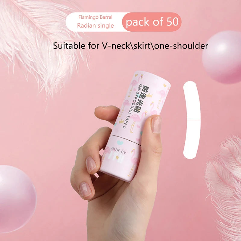 50/36Pcs Transparent Double Sided Tape for Clothing Dress Body Skin Anti-Exposure Adhesive Sticker Strips