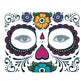 Pop Waterproof Skull Face Temporary Tattoo Stickers Day Of The Dead Facial Makeup Halloween Dress up