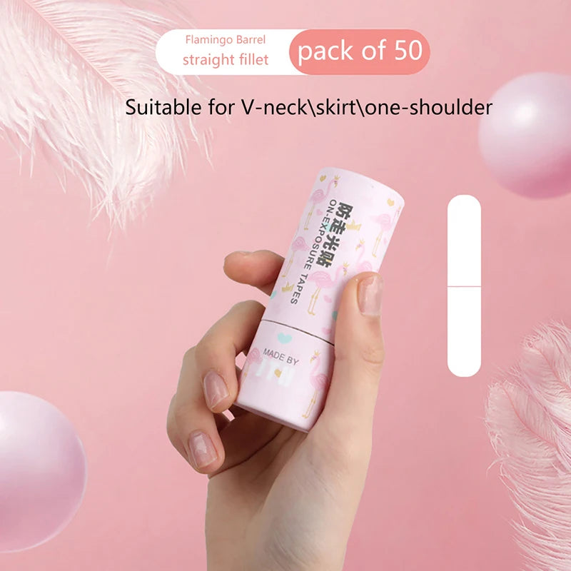 50/36Pcs Transparent Double Sided Tape for Clothing Dress Body Skin Anti-Exposure Adhesive Sticker Strips