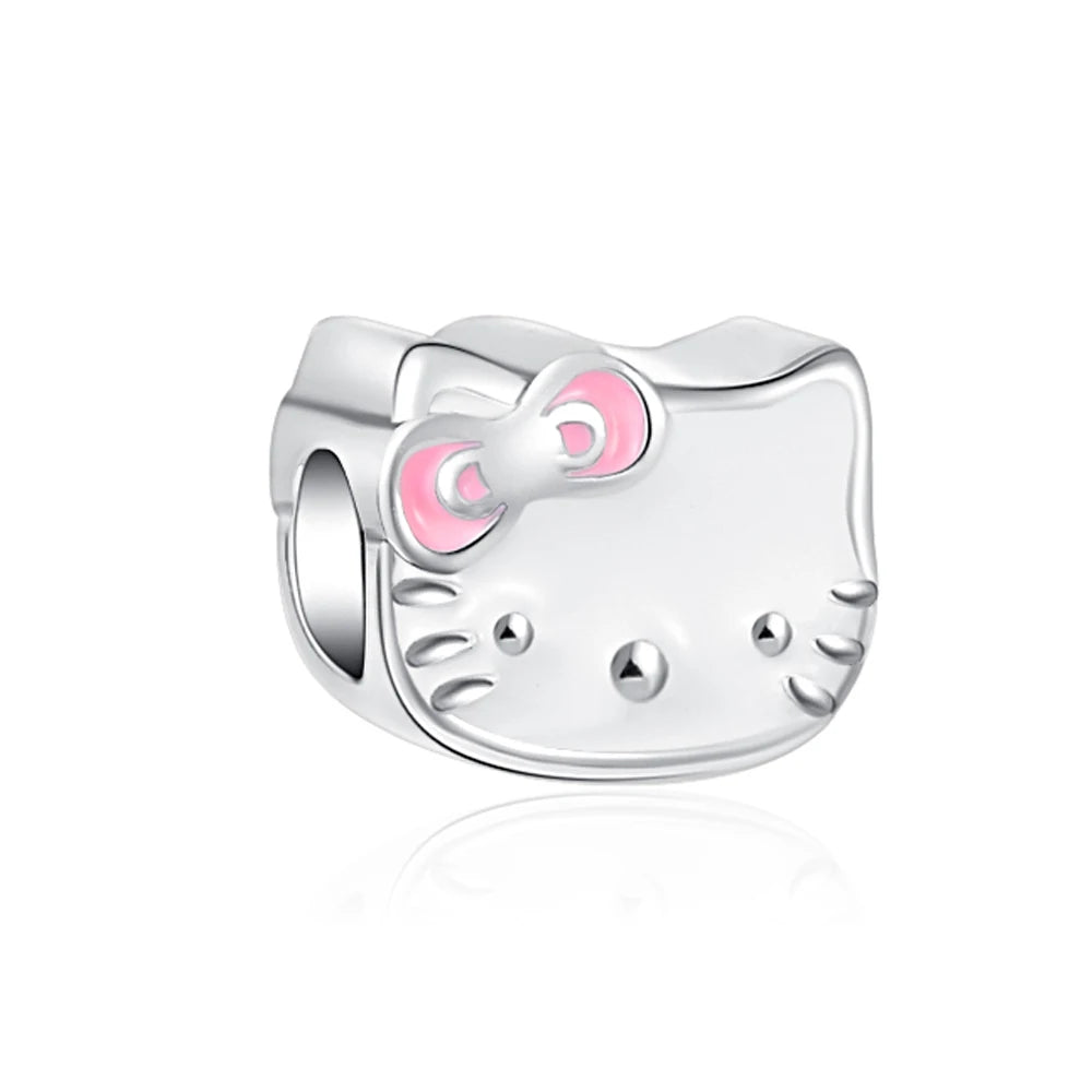 Silver 925 Original Miniso Hello Kitty Sanrio Kuromi Melody Big-Eyed Frog Charms Fit Women Jewelry Bracelet Beads Pendant Charm