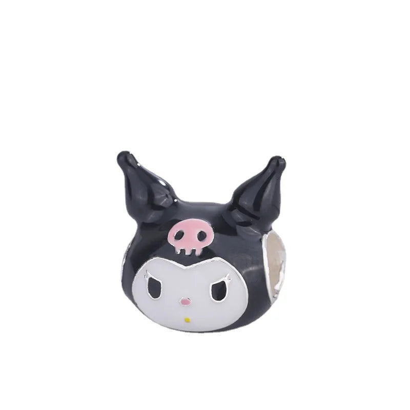 Silver 925 Original Miniso Hello Kitty Sanrio Kuromi Melody Big-Eyed Frog Charms Fit Women Jewelry Bracelet Beads Pendant Charm