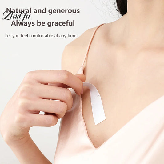 50/36Pcs Transparent Double Sided Tape for Clothing Dress Body Skin Anti-Exposure Adhesive Sticker Strips