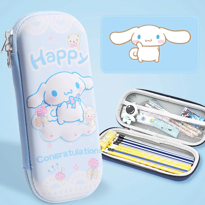 Sanrio Kawaii 3D Cinnamoroll Anime Pencil Case Cute Melody Large Capacity Pen Holder Girls Boy Kids School Stationery Box Gift