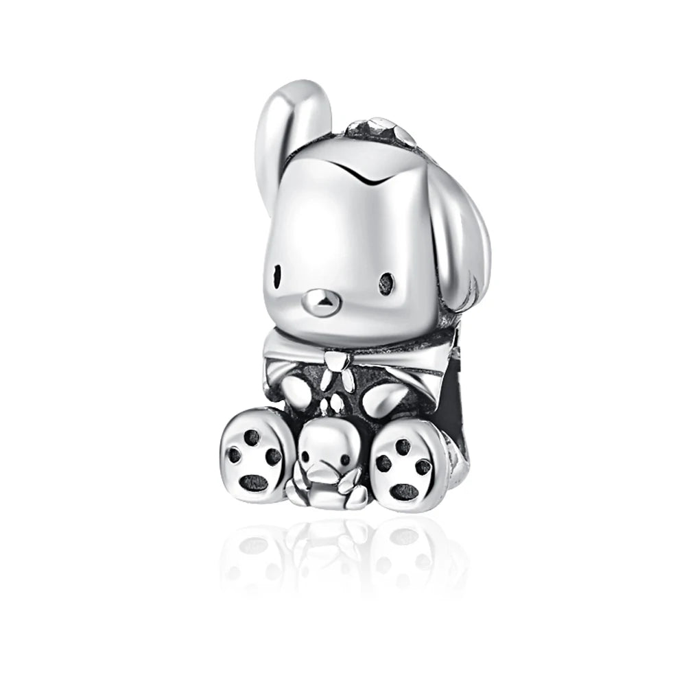 Silver 925 Original Miniso Hello Kitty Sanrio Kuromi Melody Big-Eyed Frog Charms Fit Women Jewelry Bracelet Beads Pendant Charm
