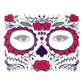 Pop Waterproof Skull Face Temporary Tattoo Stickers Day Of The Dead Facial Makeup Halloween Dress up