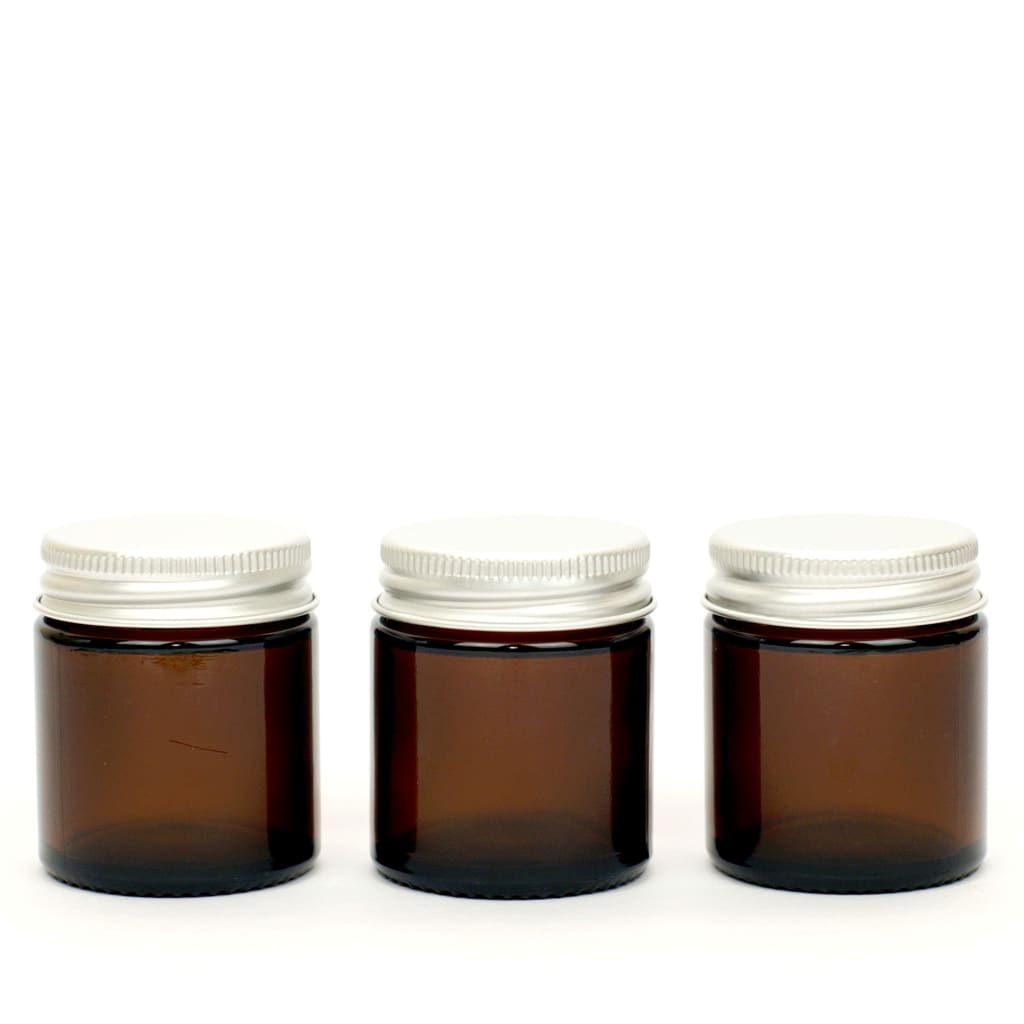 Amber Glass Refillable Jars - Glass Refill Containers